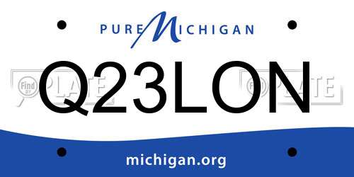 Q23LON Michigan License Plate