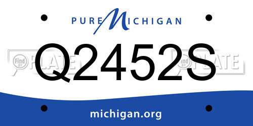 Q2452S Michigan License Plate