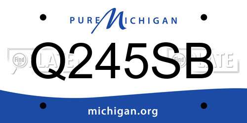 Q245SB Michigan License Plate