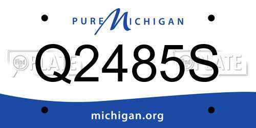 Q2485S Michigan License Plate