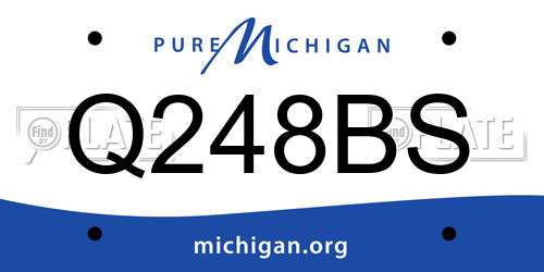 Q248BS Michigan License Plate