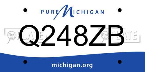 Q248ZB Michigan License Plate