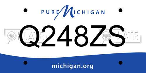 Q248ZS Michigan License Plate