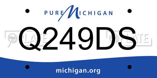 Q249DS Michigan License Plate