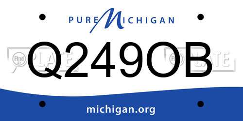 Q249OB Michigan License Plate