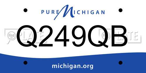 Q249QB Michigan License Plate