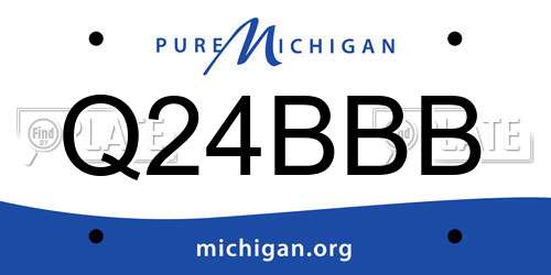 Q24BBB Michigan License Plate