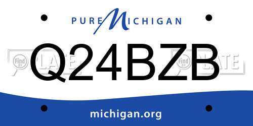 Q24BZB Michigan License Plate
