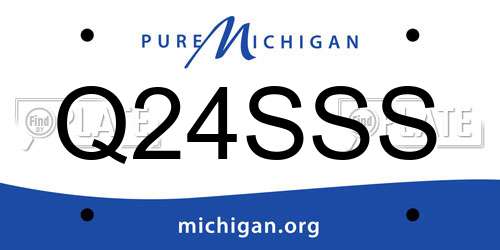 Q24SSS Michigan License Plate