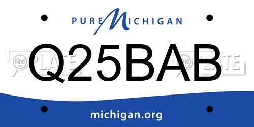 Q25BAB Michigan License Plate