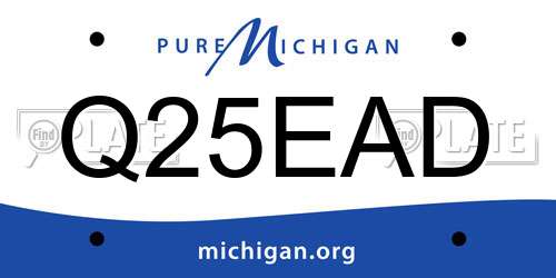 Q25EAD Michigan License Plate