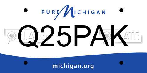 Q25PAK Michigan License Plate