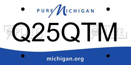 Q25QTM Michigan License Plate