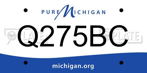 Q275BC Michigan License Plate