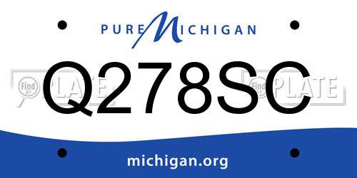 Q278SC Michigan License Plate