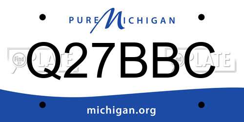 Q27BBC Michigan License Plate