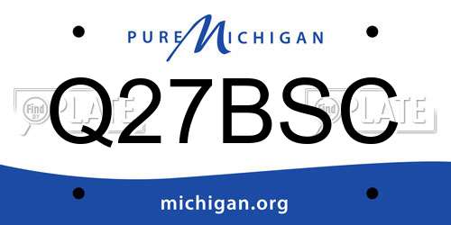 Q27BSC Michigan License Plate