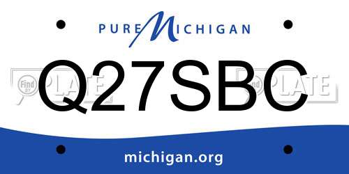 Q27SBC Michigan License Plate