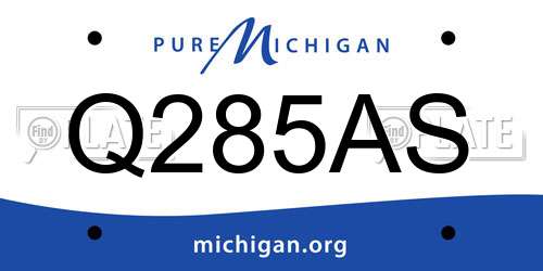 Q285AS Michigan License Plate
