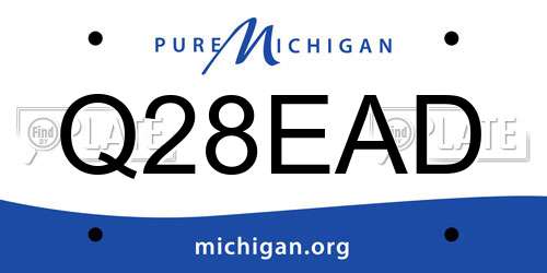 Q28EAD Michigan License Plate