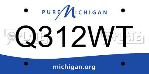 Q312WT Michigan License Plate