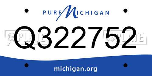 Q322752 Michigan License Plate