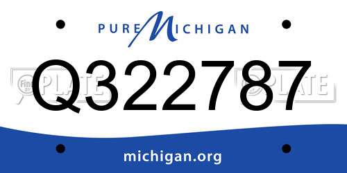 Q322787 Michigan License Plate