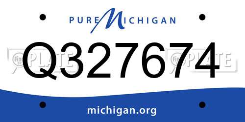 Q327674 Michigan License Plate