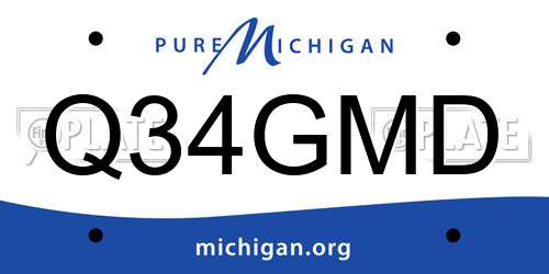 Q34GMD Michigan License Plate