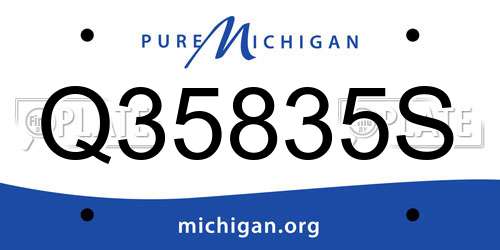 Q35835S Michigan License Plate