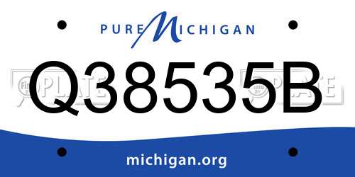 Q38535B Michigan License Plate