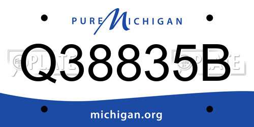 Q38835B Michigan License Plate