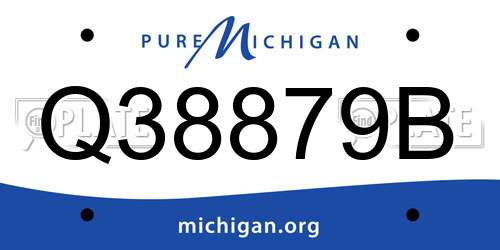 Q38879B Michigan License Plate