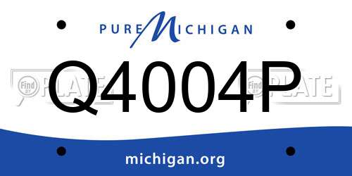 Q4004P Michigan License Plate