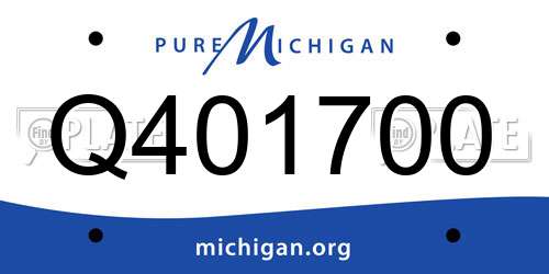 Q401700 Michigan License Plate