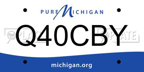 Q40CBY Michigan License Plate