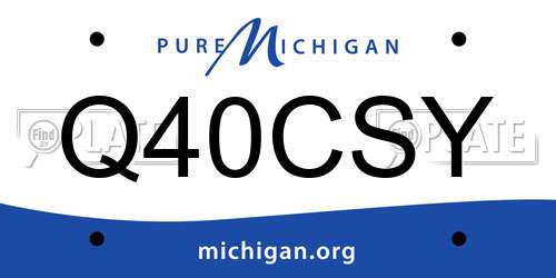 Q40CSY Michigan License Plate