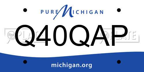 Q40QAP Michigan License Plate