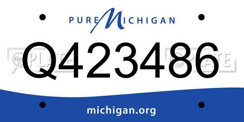 Q423486 Michigan License Plate