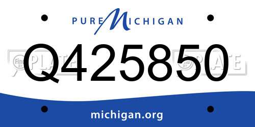 Q425850 Michigan License Plate