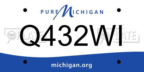 Q432WI Michigan License Plate