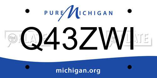 Q43ZWI Michigan License Plate
