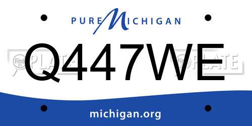 Q447WE Michigan License Plate
