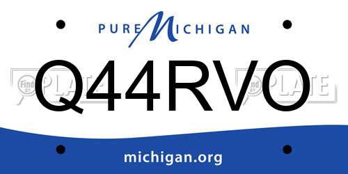 Q44RVO Michigan License Plate