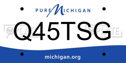 Q45TSG Michigan License Plate