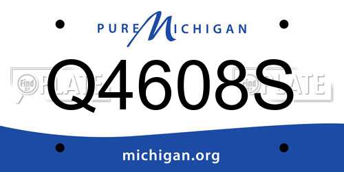 Q4608S Michigan License Plate