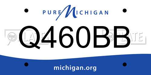 Q460BB Michigan License Plate