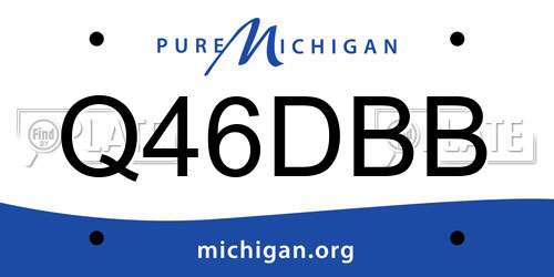 Q46DBB Michigan License Plate