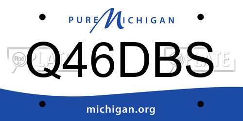 Q46DBS Michigan License Plate