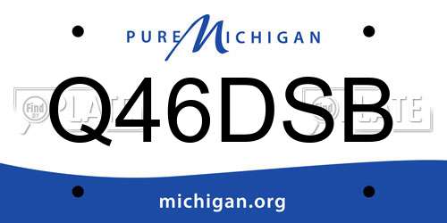 Q46DSB Michigan License Plate